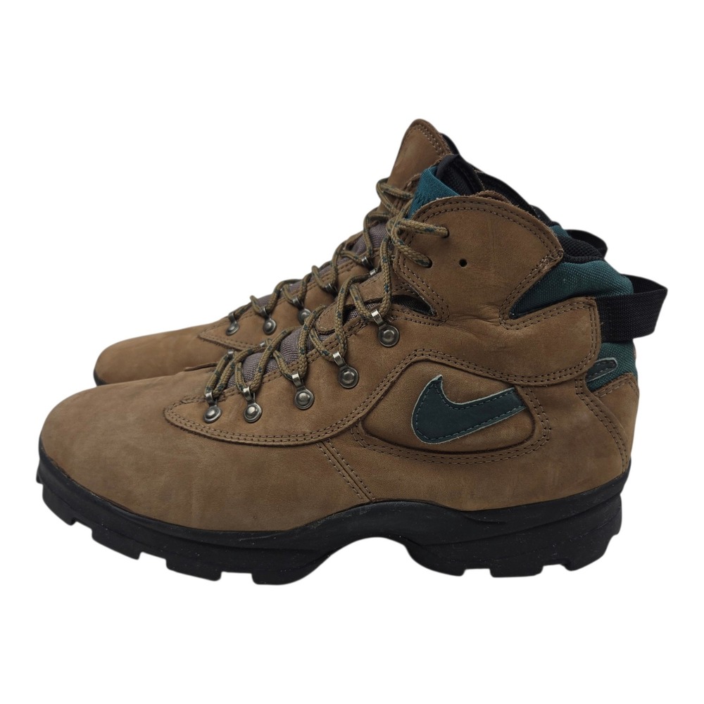 Vintage 1995 Nike ACG Air Baltoro High Hiking Boots 12 Brown Leather 950709-185